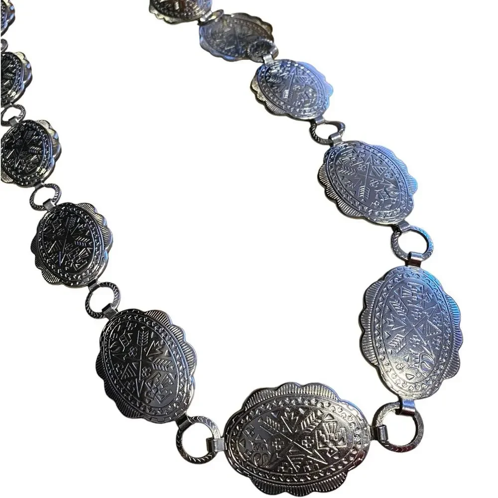 Women's Silver Metal Fashion Belt 26-32